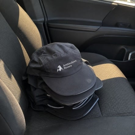 Custom printed running hats in bulk