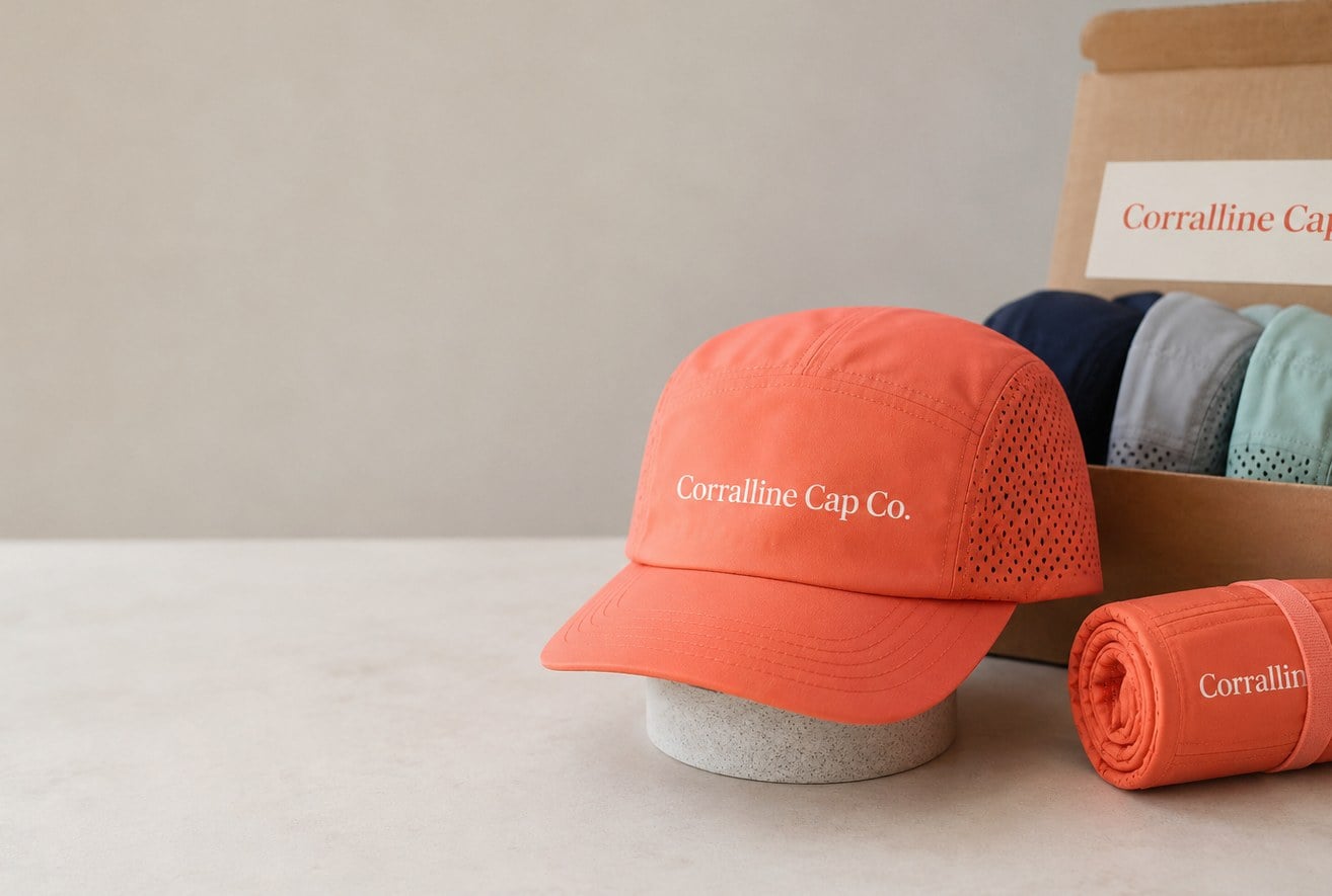 Custom printed running hats with logo