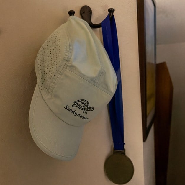 Running hats with logo — customer photo